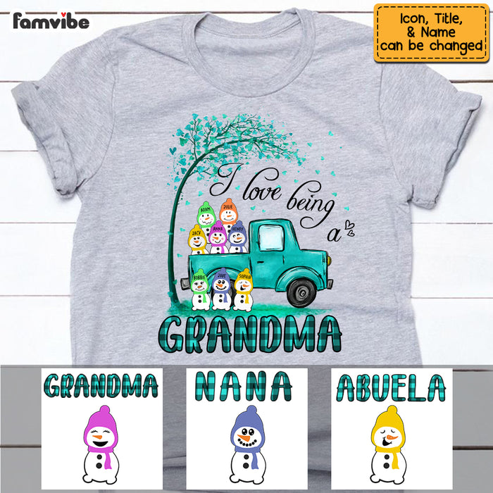 Personalized Love Being A Grandma Snowman Shirt - Hoodie - Sweatshirt OB186 32O69 1