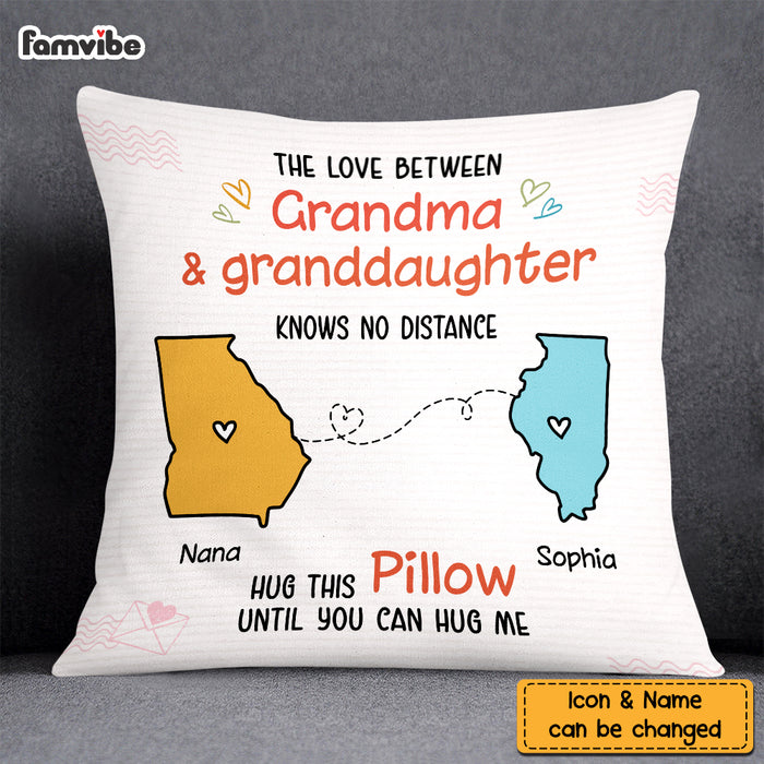 Personalized Long Distance Granddaughter Pillow OB182 30O69 1