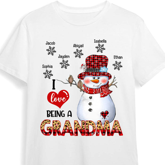 Personalized Christmas I Love Being A Grandma Snowman Shirt - Hoodie - Sweatshirt OB183 23O58 1