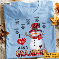 Personalized Christmas I Love Being A Grandma Snowman Shirt - Hoodie - Sweatshirt OB183 23O58 thumb 1