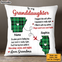 Personalized Long Distance Granddaughter From Grandma Hug This Pillow OB192 30O28 thumb 1