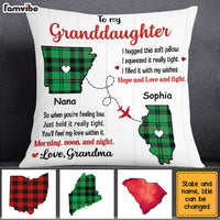 Personalized Long Distance Granddaughter From Grandma Hug This Pillow OB192 30O28 thumb 1