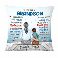 Personalized To My Grandson Hug This Pillow OB195 32O47 thumb 1