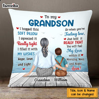 Personalized To My Grandson Hug This Pillow OB195 32O47 thumb 1