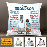 Personalized To My Grandson Hug This Pillow OB195 32O47 thumb 1