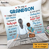 Personalized To My Grandson Hug This Pillow OB195 32O47 thumb 1