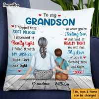 Personalized To My Grandson Hug This Pillow OB195 32O47 thumb 1