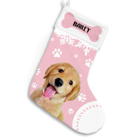 Personalized Dog Christmas Photo Pastel Stocking OB194 85O53 thumb 1