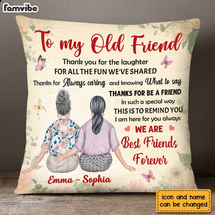 Personalized Thank For Old Friends Forever Pillow OB194 32O28 1