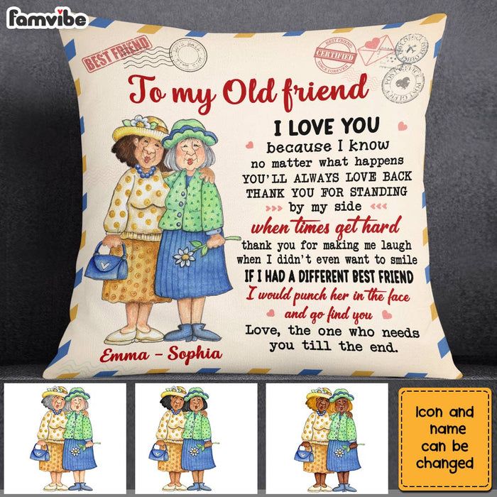 Personalized To my Old Friend Pillow OB191 36O28 1
