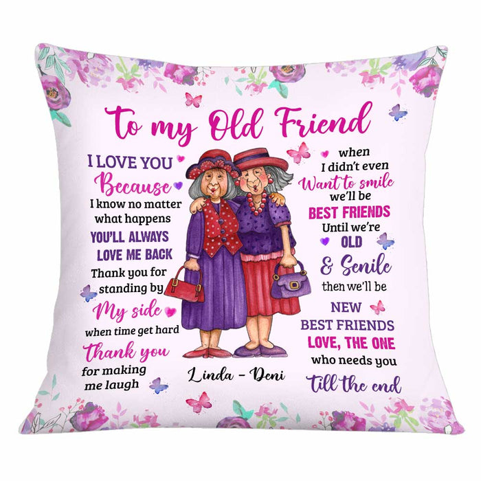 Personalized Old Friends Thank You Pillow OB192 58O34 1
