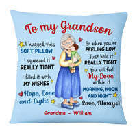 Personalized To My Grandson Hug This Pillow OB202 32O53 thumb 1
