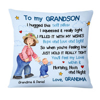 Personalized To My Grandson Hug This Pillow OB187 32O58 thumb 1