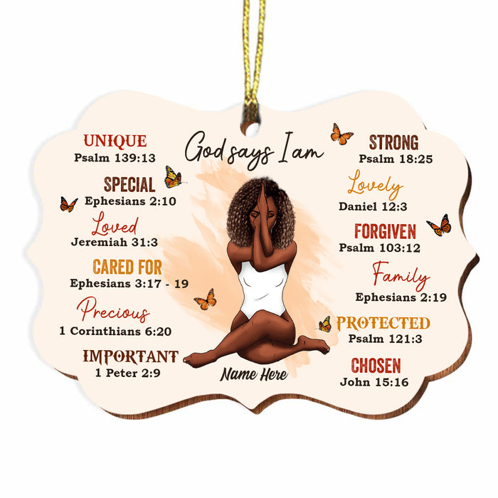 Personalized God Says I Am Benelux Ornament OB185 30O58 1