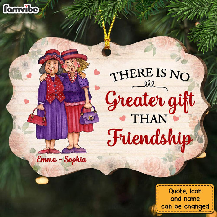 Personalized Christmas Ornament - There Is No Greater Gift Than Friendship