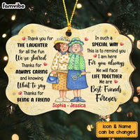 Personalized Old Friends Friendship Thank You For The Laughter Benelux Ornament OB203 58O47 thumb 1
