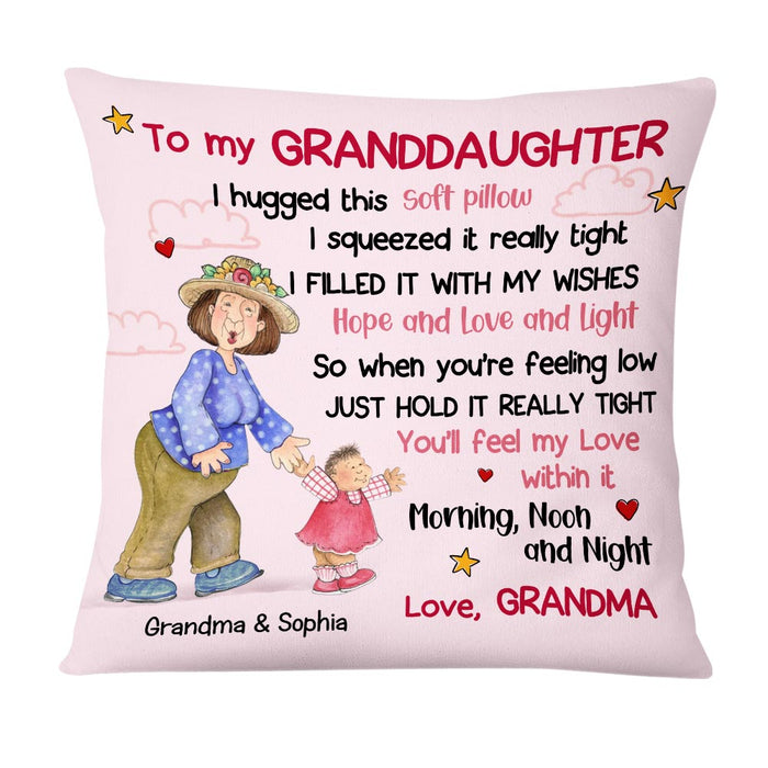 Personalized To My Granddaughter Hug This Pillow OB196 32O58 1