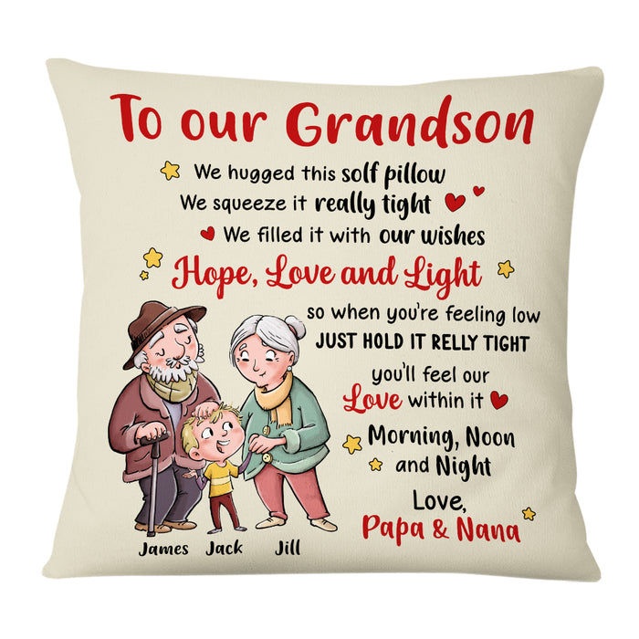 Personalized To Our Grandson Pillow OB245 36O69 1
