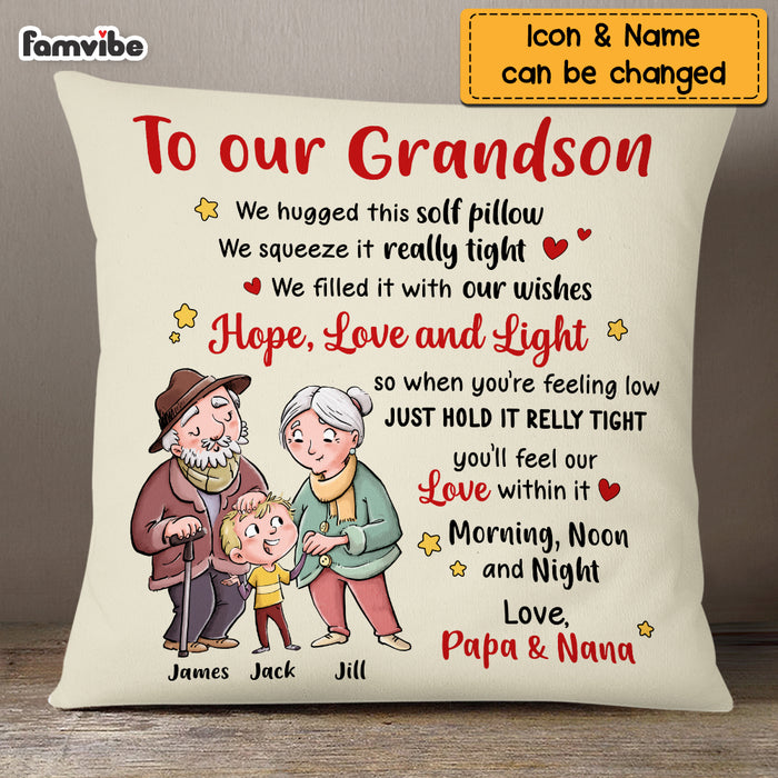 Personalized To Our Grandson Pillow OB245 36O69 1