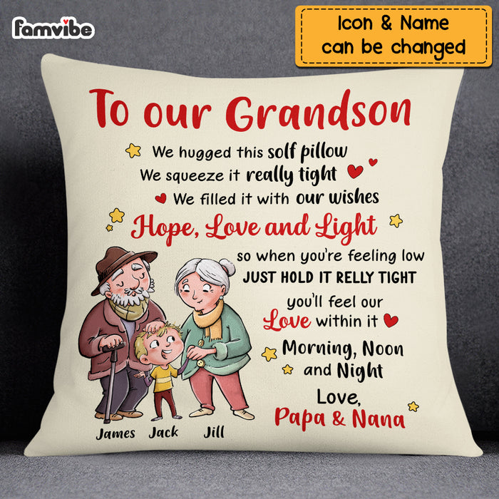 Personalized To Our Grandson Pillow OB245 36O69 1