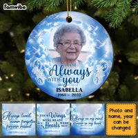 Personalized Memo I Am Always With You Circle Ornament OB201 32O28 thumb 1