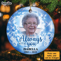 Personalized Memo I Am Always With You Circle Ornament OB201 32O28 thumb 1