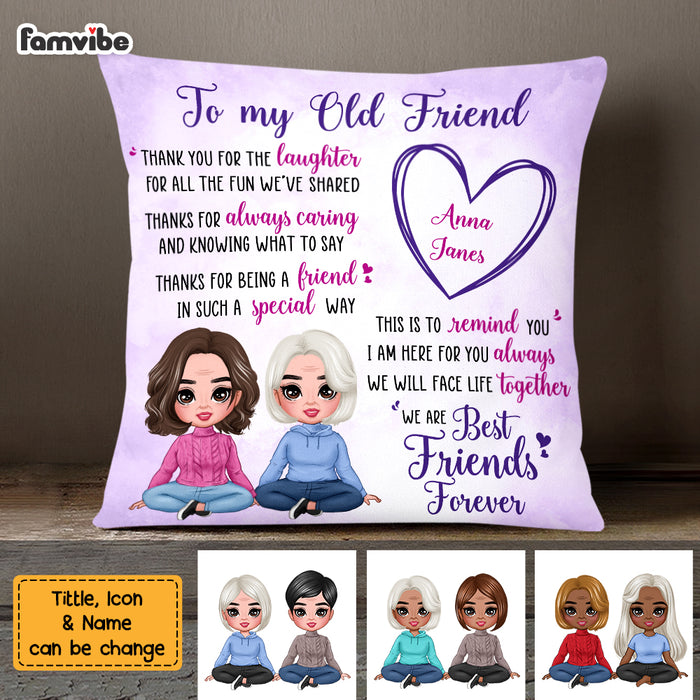 Personalized Old Friends Pillow OB202 85O69 1