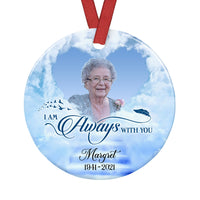 Personalized Memo I Am Always With You Circle Ornament OB204 32O69 thumb 1