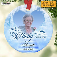 Personalized Memo I Am Always With You Circle Ornament OB204 32O69 thumb 1