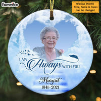 Personalized Memo I Am Always With You Circle Ornament OB204 32O69 thumb 1