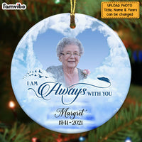 Personalized Memo I Am Always With You Circle Ornament OB204 32O69 thumb 1