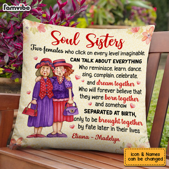 Personalized Soul Sister Old Friend Pillow OB202 23O53 1