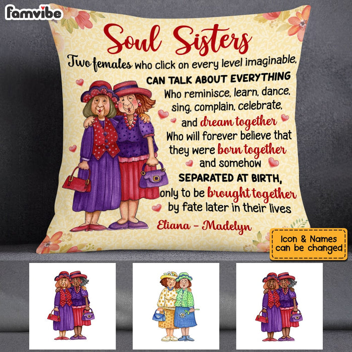 Personalized Soul Sister Old Friend Pillow OB202 23O53 1