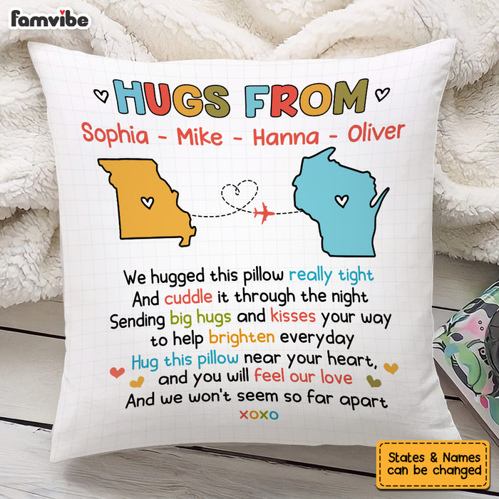 Personalized Long Distance Hugs From Pillow OB201 23O53 1