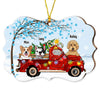 Personalized Dog Red Truck Christmas Benelux Ornament OB204 58O47 1