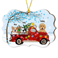 Personalized Dog Red Truck Christmas Benelux Ornament OB204 58O47 thumb 1