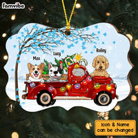 Personalized Dog Red Truck Christmas Benelux Ornament OB204 58O47 thumb 1