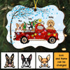 Personalized Dog Red Truck Christmas Benelux Ornament OB204 58O47 1