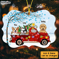 Personalized Dog Red Truck Christmas Benelux Ornament OB204 58O47 thumb 1