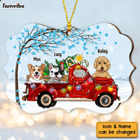 Personalized Dog Red Truck Christmas Benelux Ornament OB204 58O47 thumb 1
