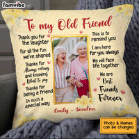 Personalized To My Old Friend Custom Photo Pillow OB206 58O34 thumb 1