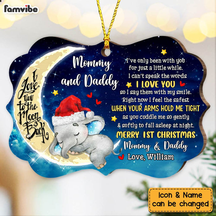 Personalized Baby Elephant First Christmas Ornament OB212 30O47 1