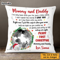 Personalized Mommy And Daddy First Christmas Photo Pillow OB223 32O47 thumb 1