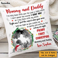 Personalized Mommy And Daddy First Christmas Photo Pillow OB223 32O47 thumb 1