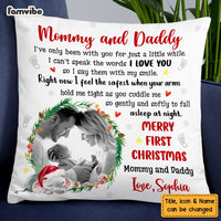 Personalized Mommy And Daddy First Christmas Photo Pillow OB223 32O47 thumb 1