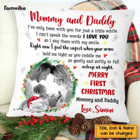 Personalized Mommy And Daddy First Christmas Photo Pillow OB223 32O47 thumb 1
