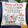 Personalized To Mommy Daddy From Baby First Christmas Elephant Pillow OB217 58O47 1