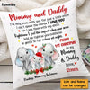 Personalized To Mommy Daddy From Baby First Christmas Elephant Pillow OB217 58O47 1