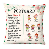 Personalized To Grandma From Grandkids Christmas Postcast Pillow OB212 58O28 thumb 1