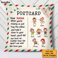 Personalized To Grandma From Grandkids Christmas Postcast Pillow OB212 58O28 thumb 1